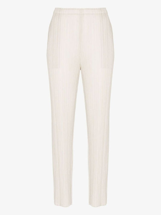 New Colorful Basics 2 Straight Leg PlissÃ_x0083_Â© Trousers