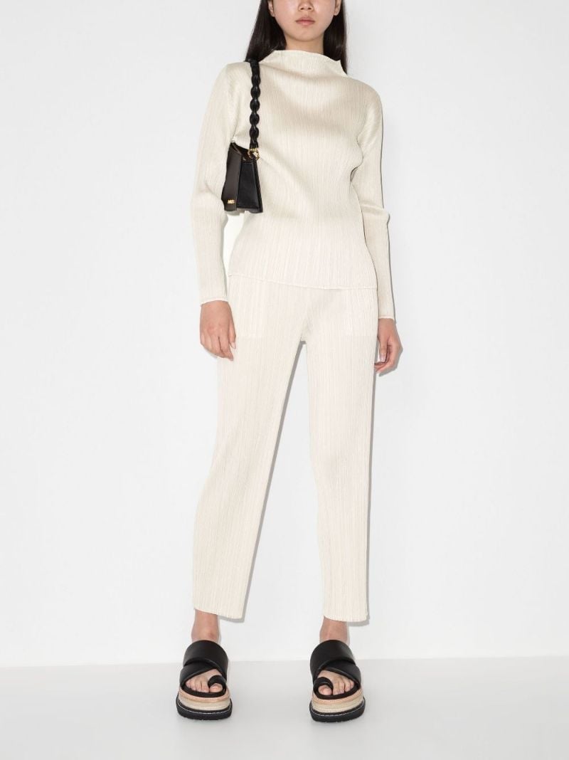 New Colorful Basics 2 Straight Leg PlissÃ_x0083_Â© Trousers
