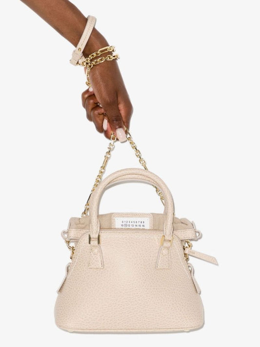 Neutral 5ac Mini Leather Tote Bag