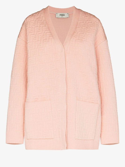 Monogram Embossed Knitted Cardigan