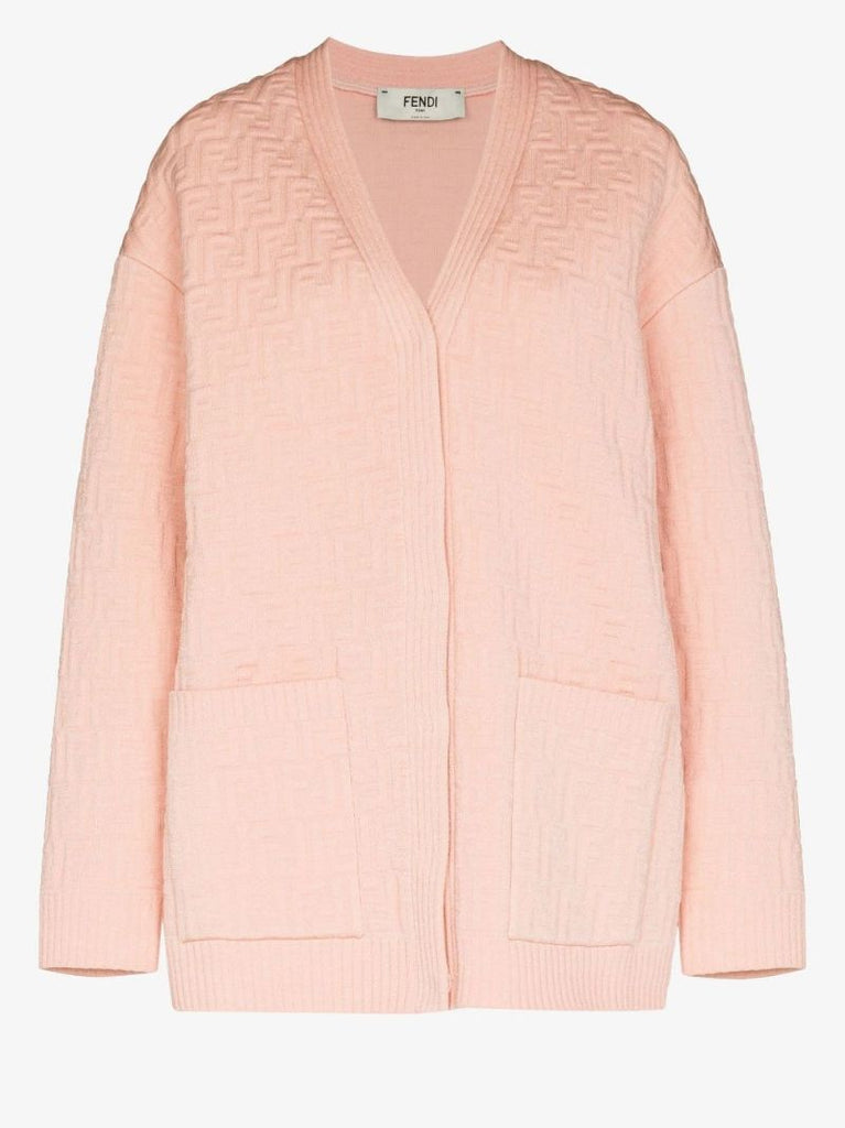 Monogram Embossed Knitted Cardigan