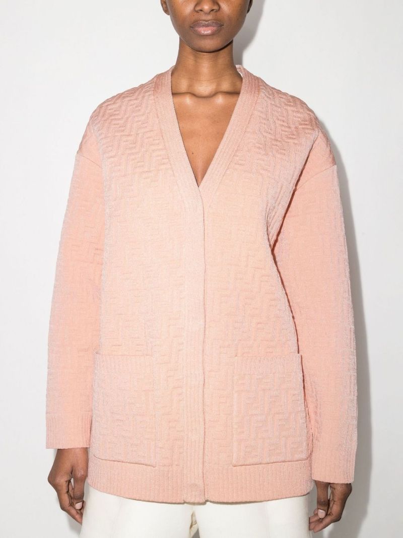 Monogram Embossed Knitted Cardigan