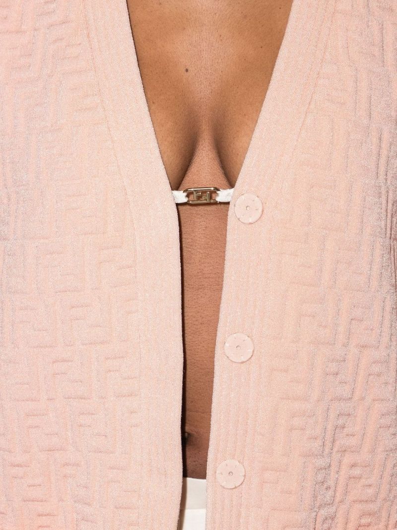 Monogram Embossed Knitted Cardigan