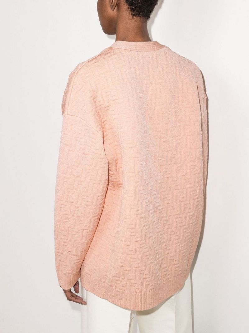 Monogram Embossed Knitted Cardigan