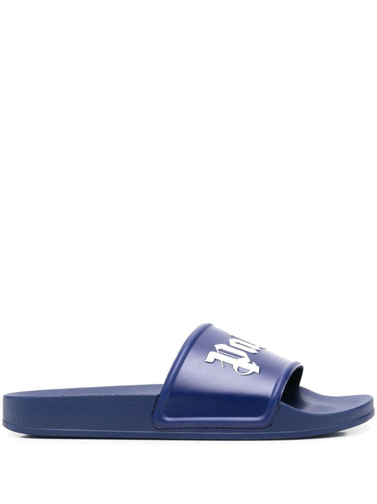 Blue Logo Rubber Slides