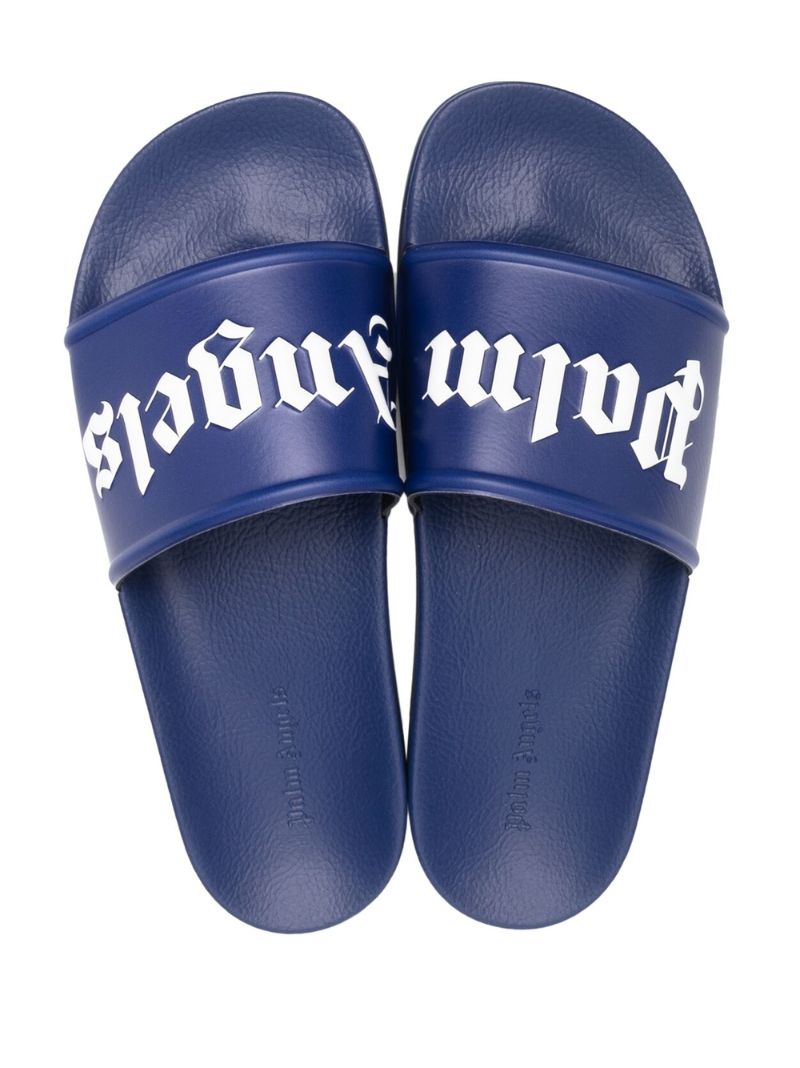 Blue Logo Rubber Slides