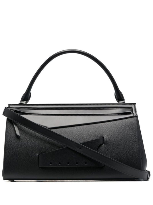 Black Snatched Classique Leather Tote Bag
