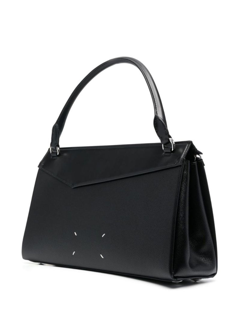 Black Snatched Classique Leather Tote Bag