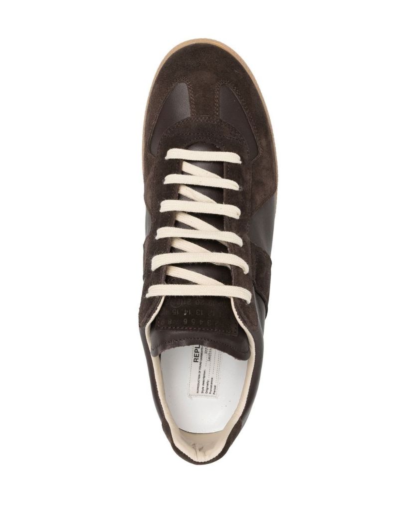Brown Replica Leather Sneakers