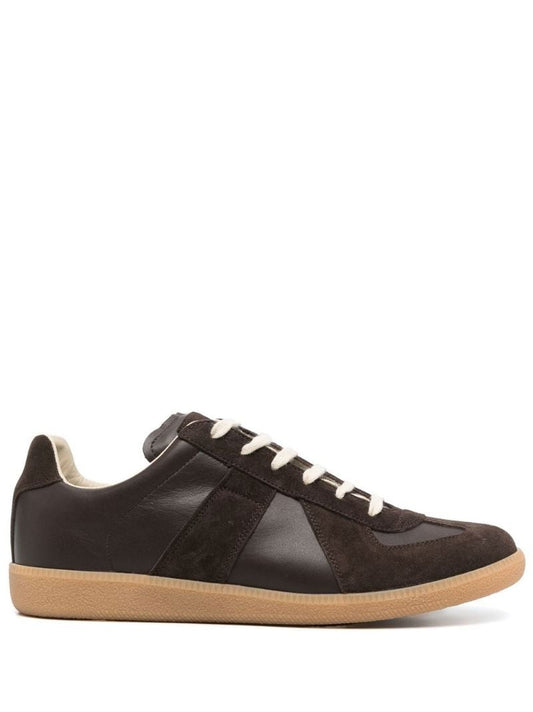 Brown Replica Leather Sneakers
