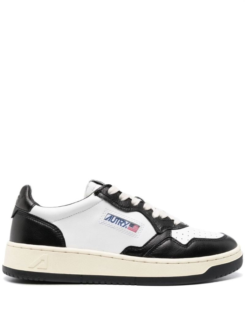 White Medalist Leather Sneakers