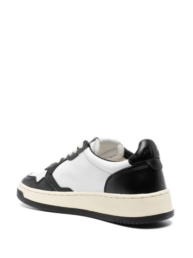 White Medalist Leather Sneakers