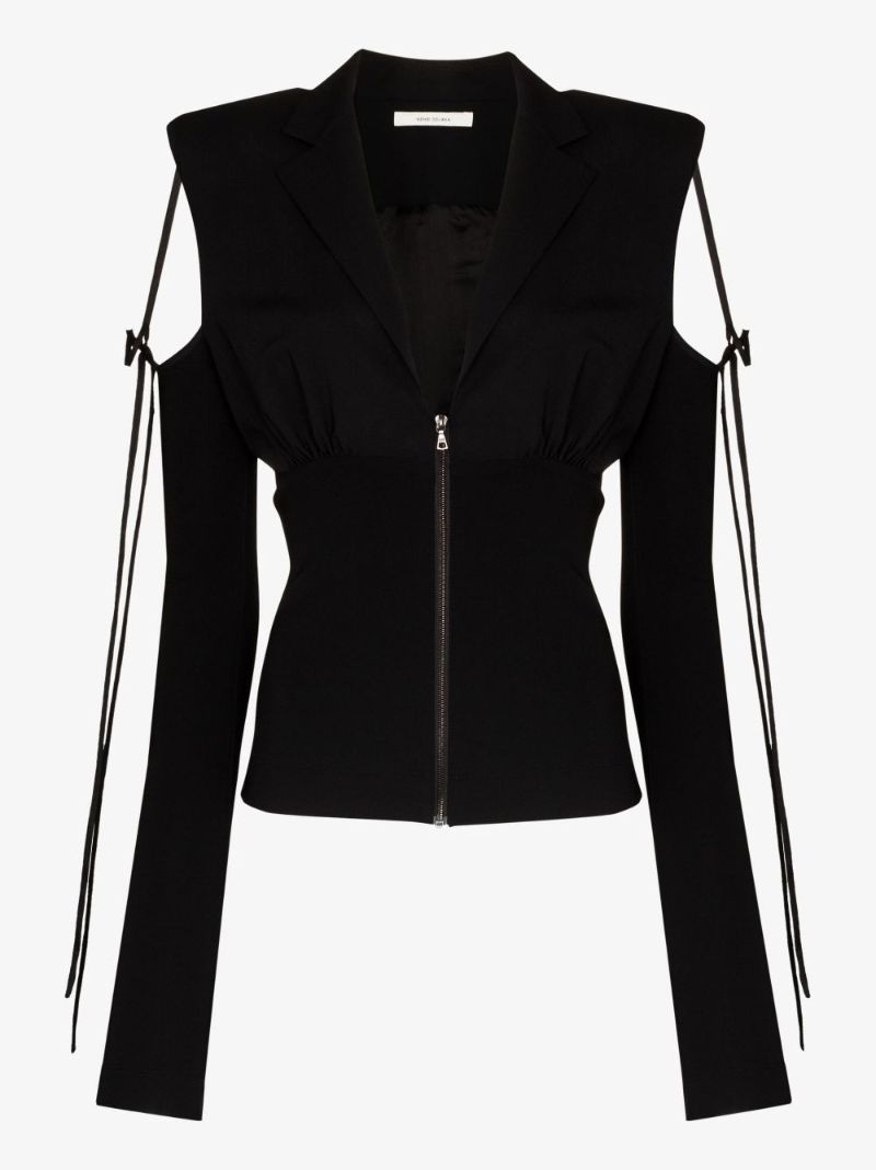 Black Hybrid Cutout Blazer