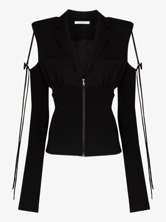 Black Hybrid Cutout Blazer