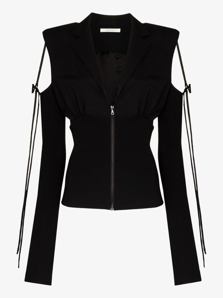 Black Hybrid Cutout Blazer