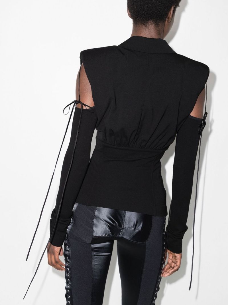 Black Hybrid Cutout Blazer