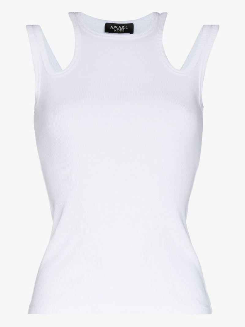Cutout Ribbed Cotton Vest