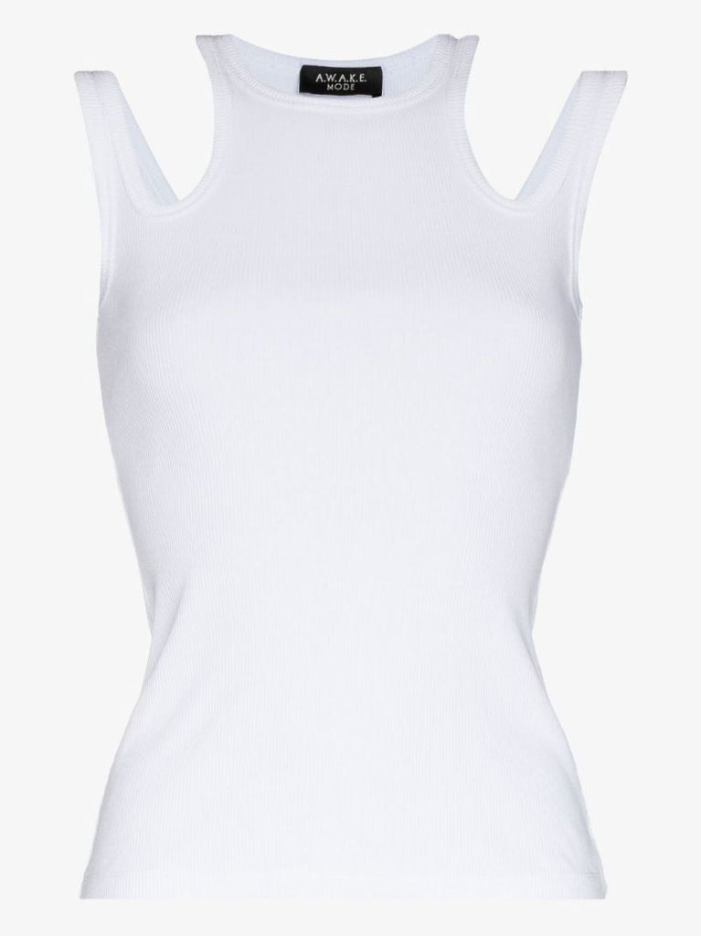 Cutout Ribbed Cotton Vest