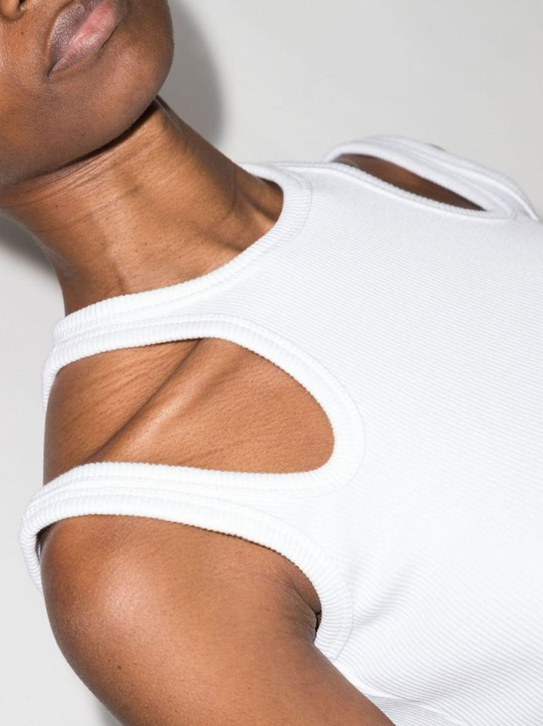 Cutout Ribbed Cotton Vest