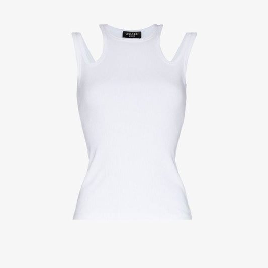 Cutout Ribbed Cotton Vest