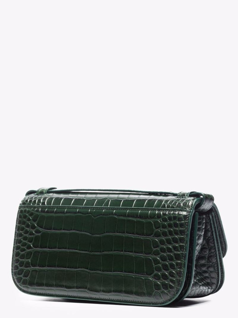 Green Gossip Small Mock Croc Leather Shoulder Bag