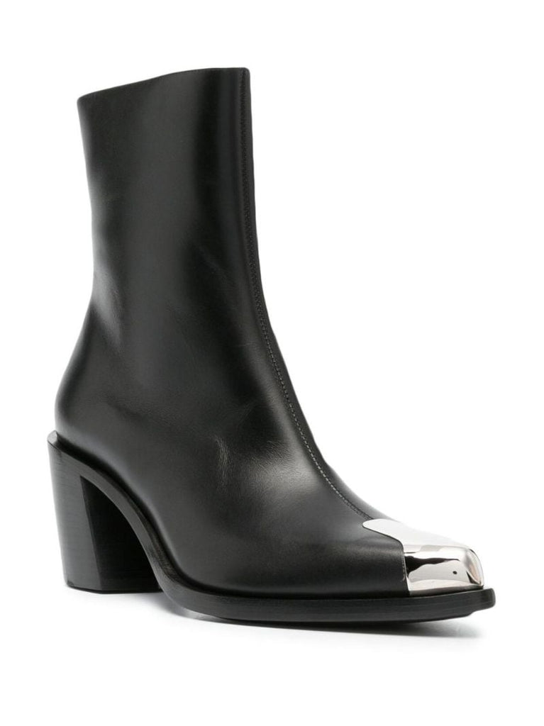 Black Punk 70 Leather Ankle Boots