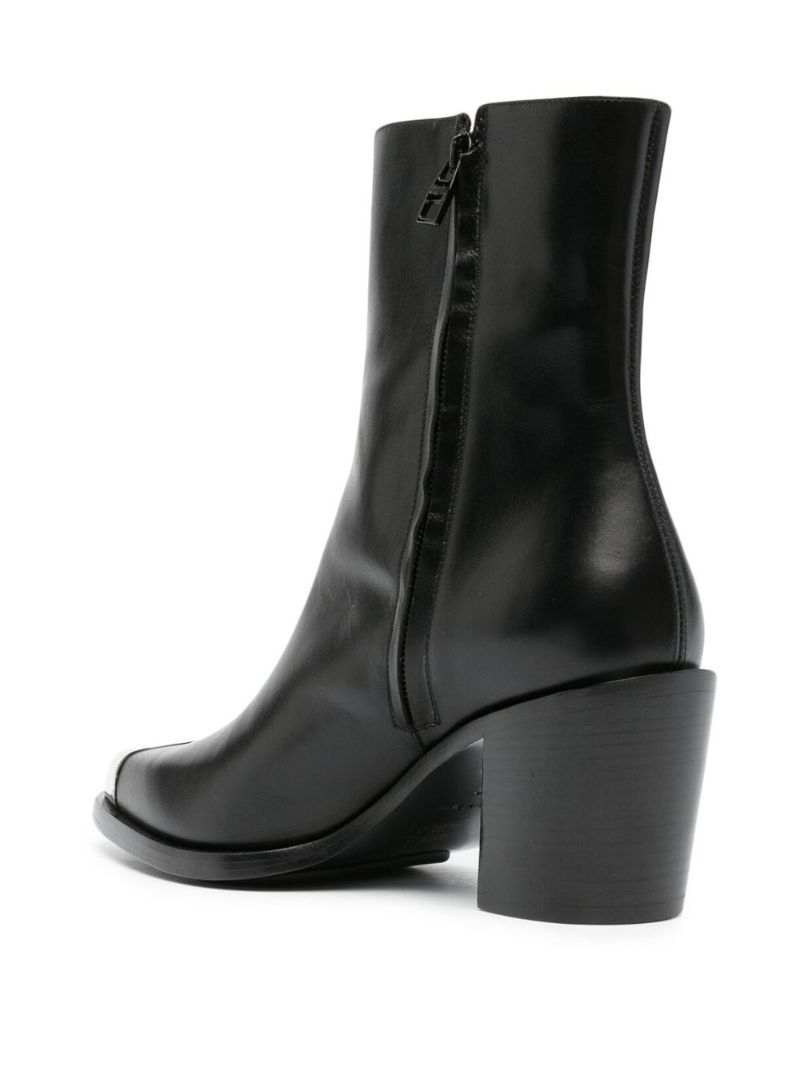 Black Punk 70 Leather Ankle Boots