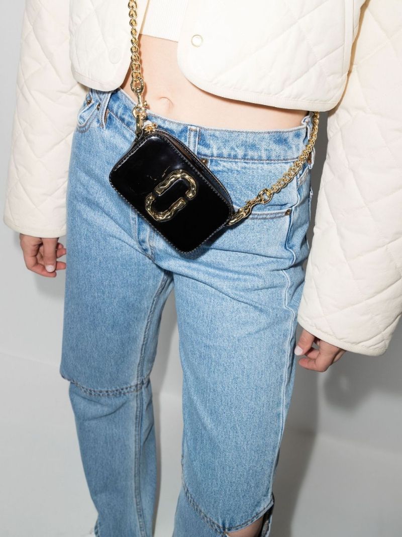 Black Snapshot Specchio Mini Leather Cross Body Bag