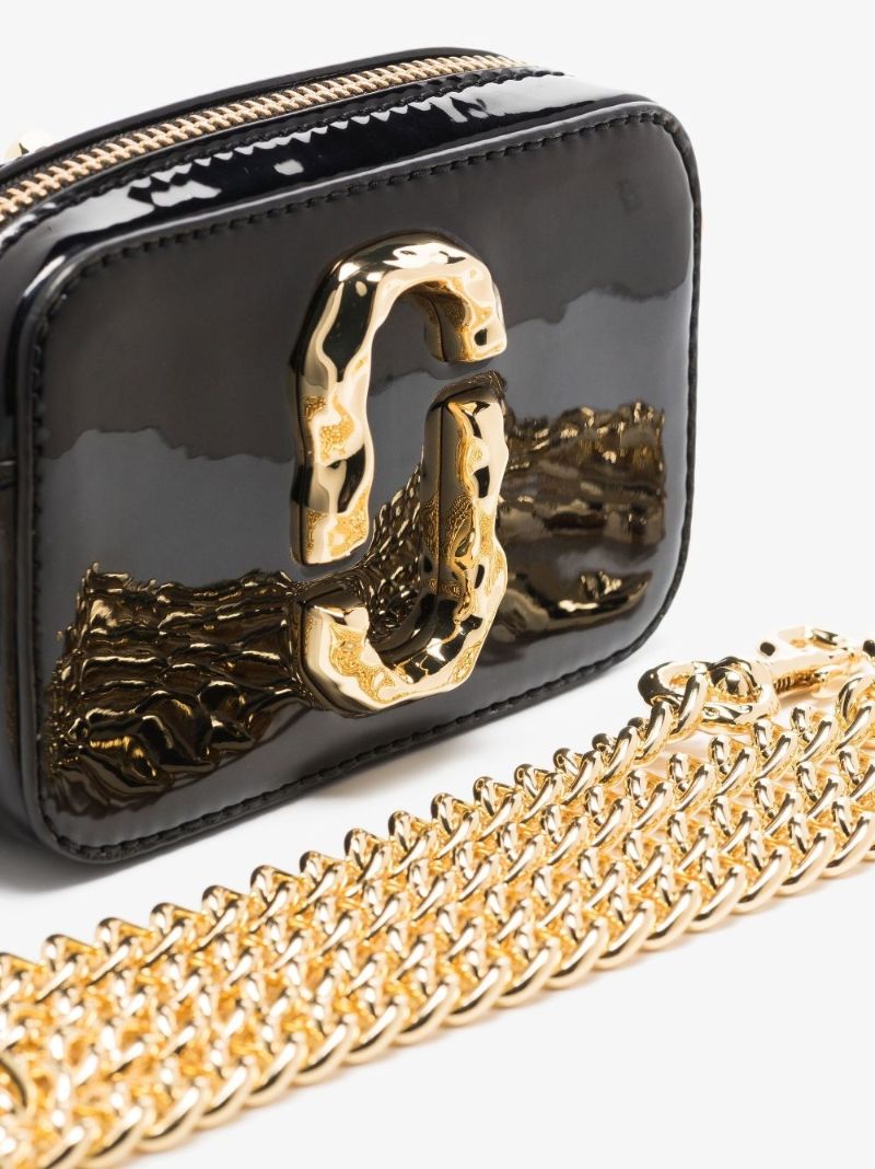 Black Snapshot Specchio Mini Leather Cross Body Bag