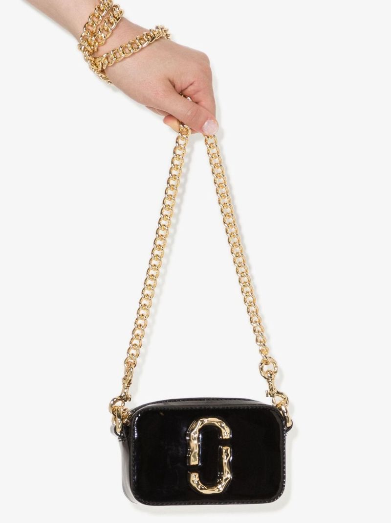 Black Snapshot Specchio Mini Leather Cross Body Bag