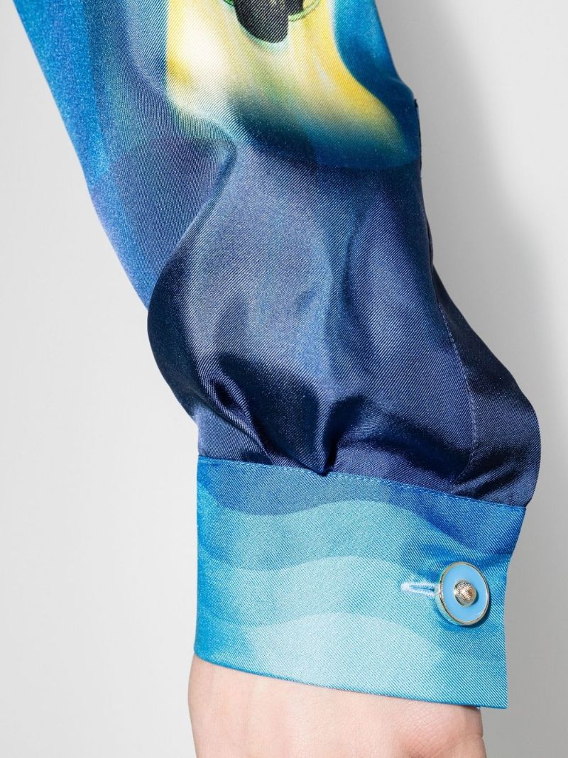 Tokyo Nights Printed Silk Shirt