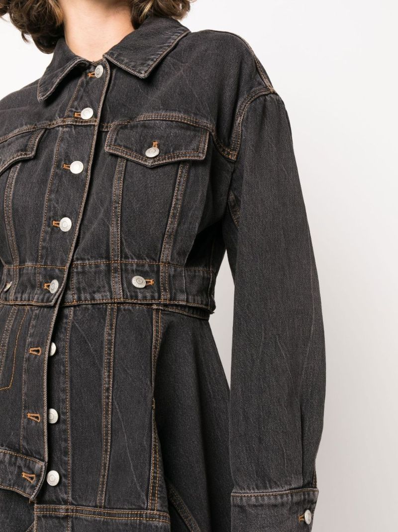 Black Asymmetric Denim Jacket