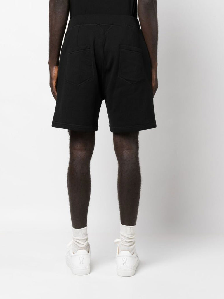 Black Logo Print Track Shorts
