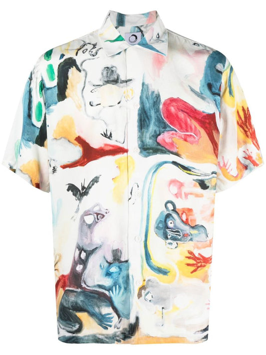 White Pipe Dream Graphic Print Shirt