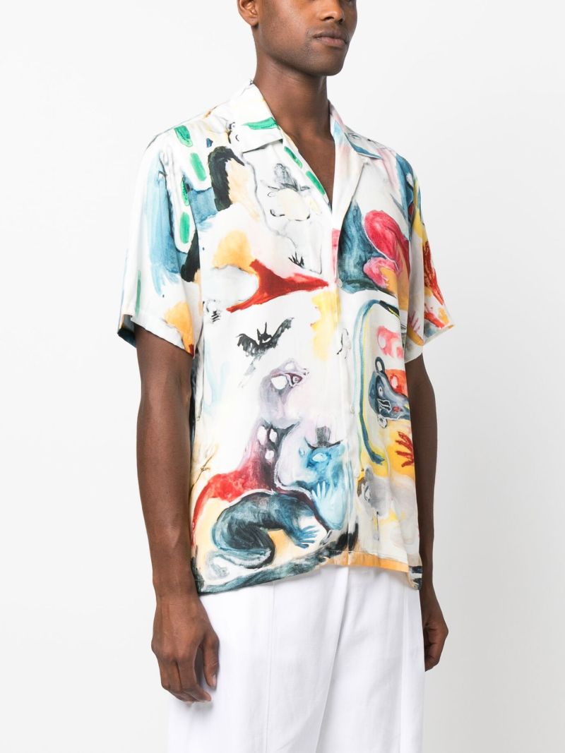 White Pipe Dream Graphic Print Shirt