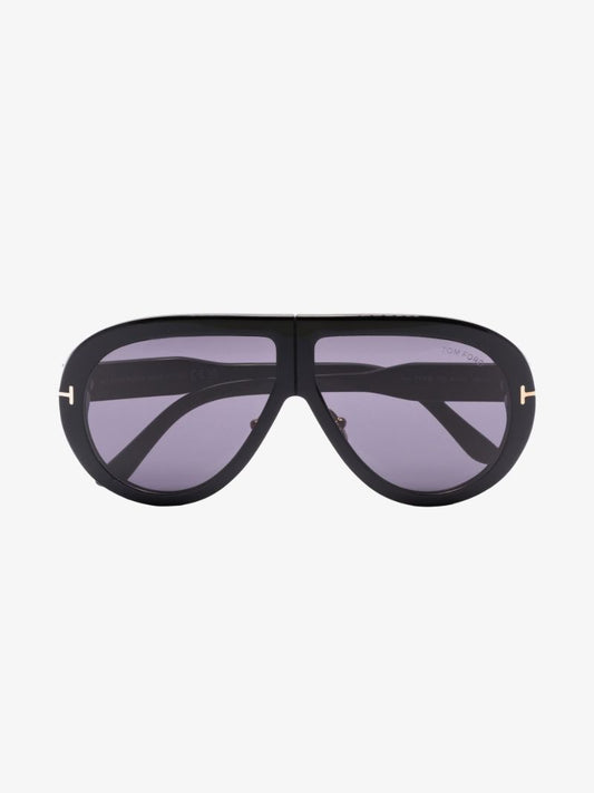 Black Troy Aviator-style Sunglasses