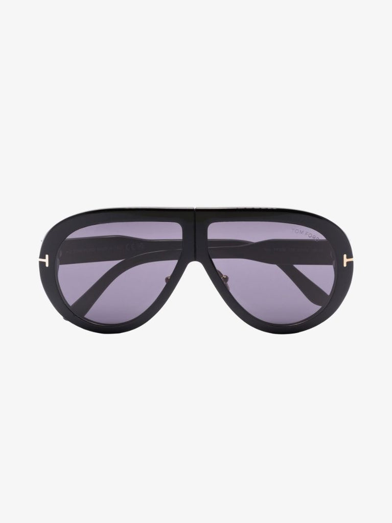 Black Troy Aviator-style Sunglasses