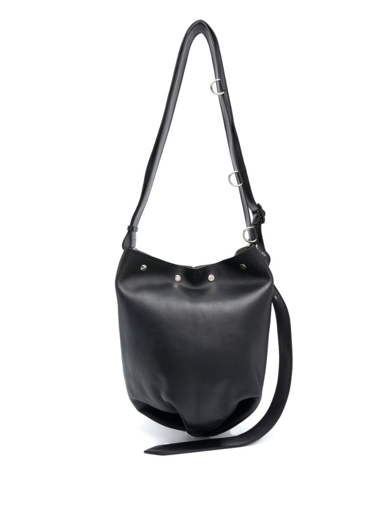 Black Biker Leather Shoulder Bag