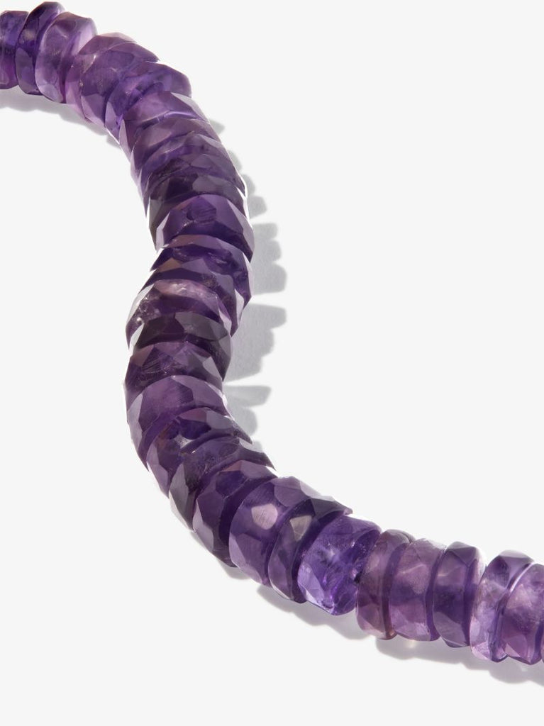 14k Yellow Gold Atlas Amethyst Beaded Bracelet