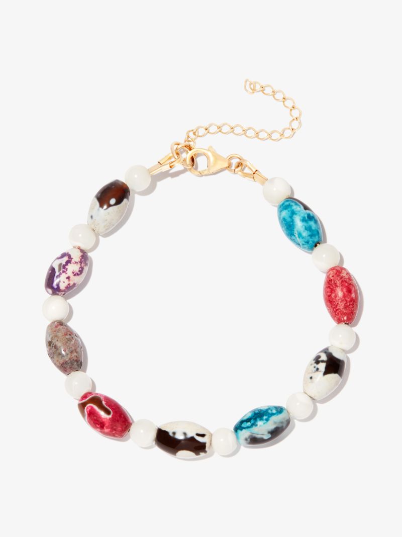 Multicoloured Pearl Beaded Bracelet