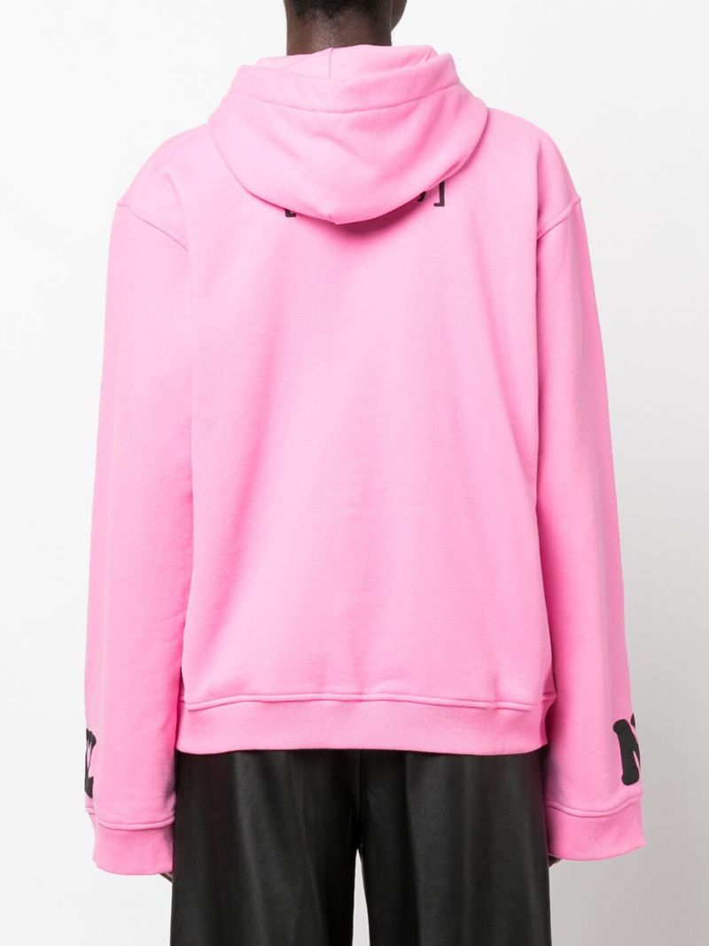 Pink Sex Print Cotton Hoodie