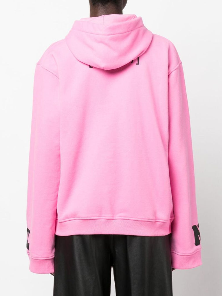 Pink Sex Print Cotton Hoodie