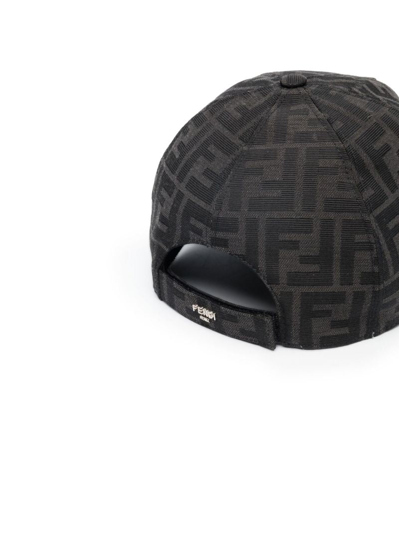Black Ff Logo Print Baseball Cap