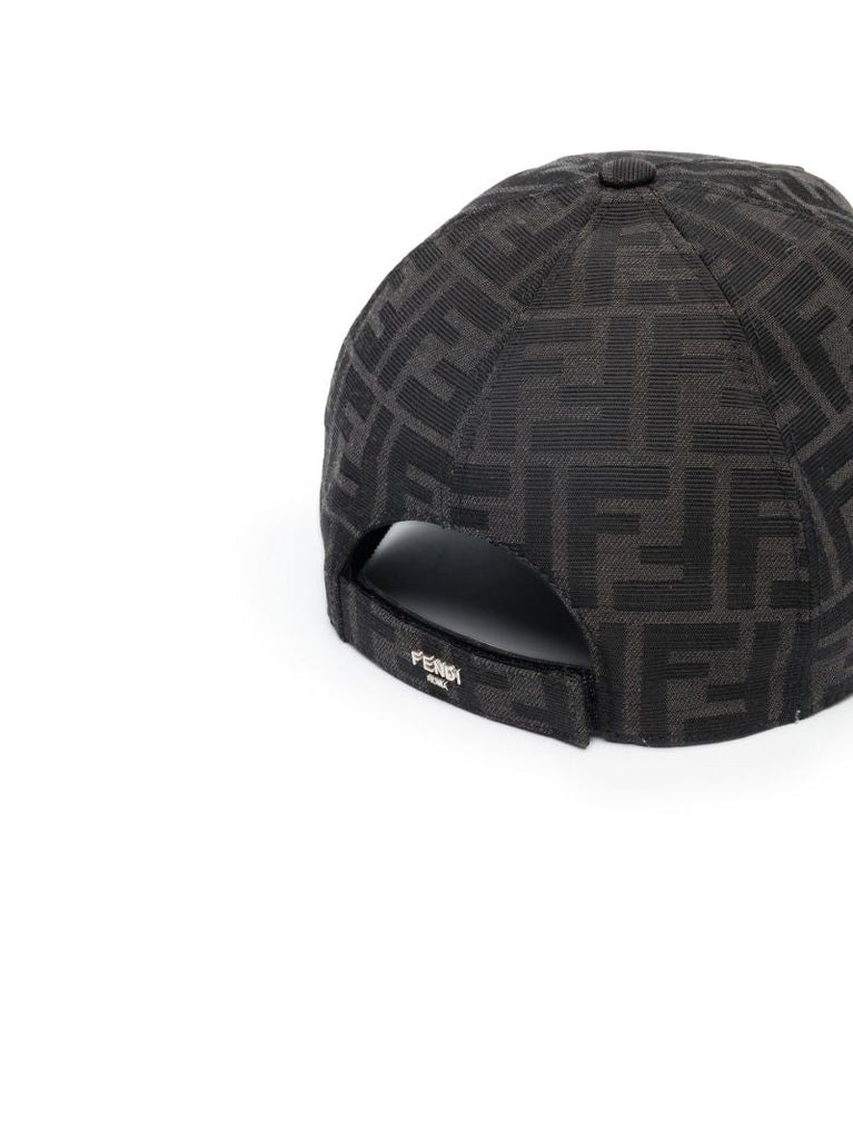 Black Ff Logo Print Baseball Cap