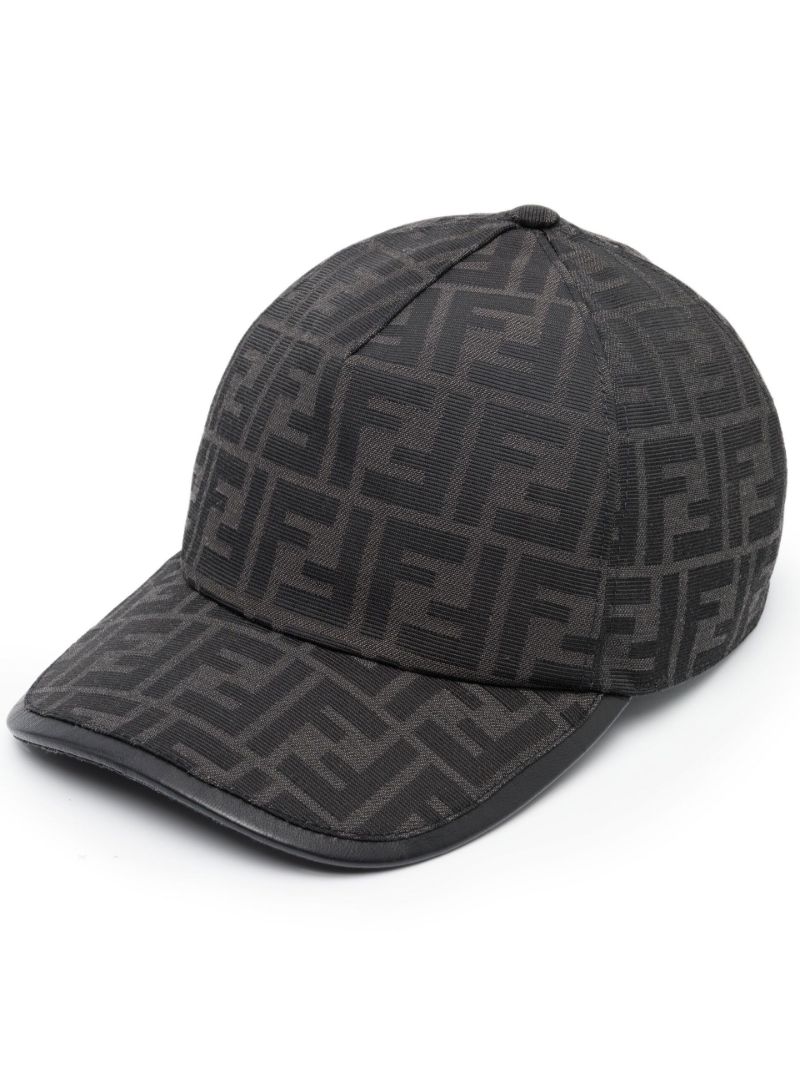 Black Ff Logo Print Baseball Cap