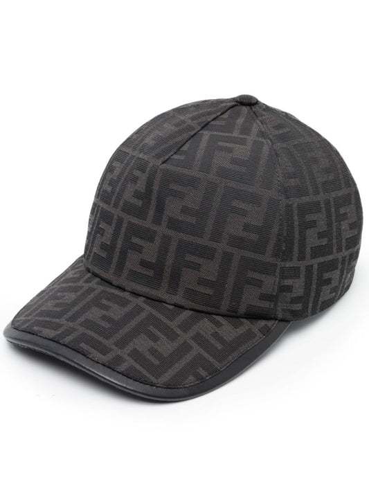 Black Ff Logo Print Baseball Cap