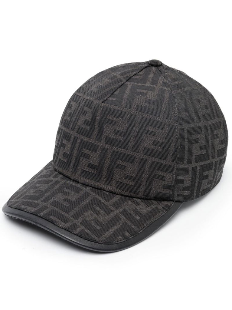 Black Ff Logo Print Baseball Cap