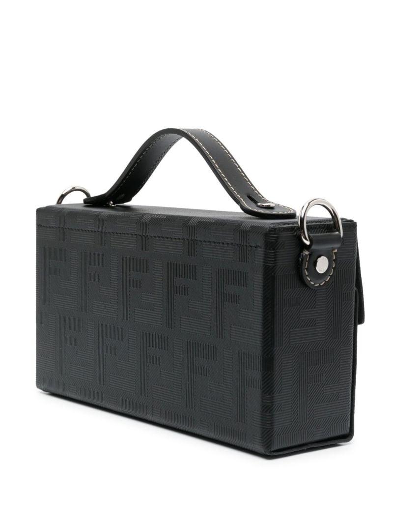 Black Baguette Soft Trunk Cross Body Bag