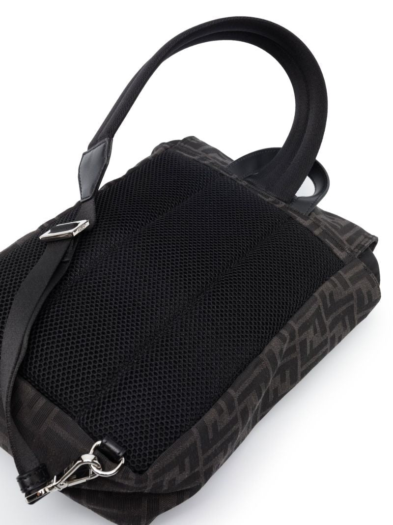 Black Fendiness Ff Motif Mini Leather Backpack