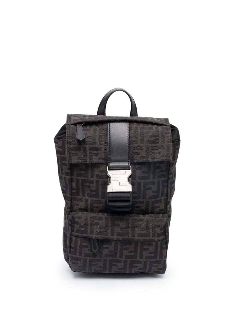 Black Fendiness Ff Motif Mini Leather Backpack